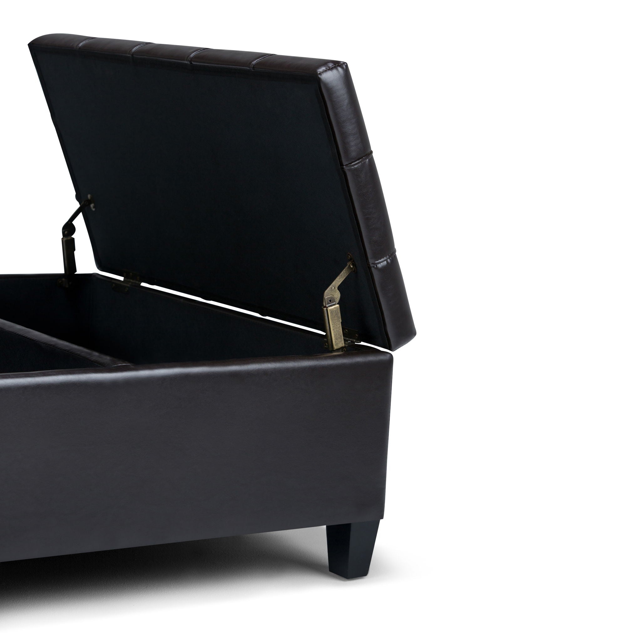 Harrison - Coffee Table Storage Ottoman - Tanners Brown by HouseOfZazla