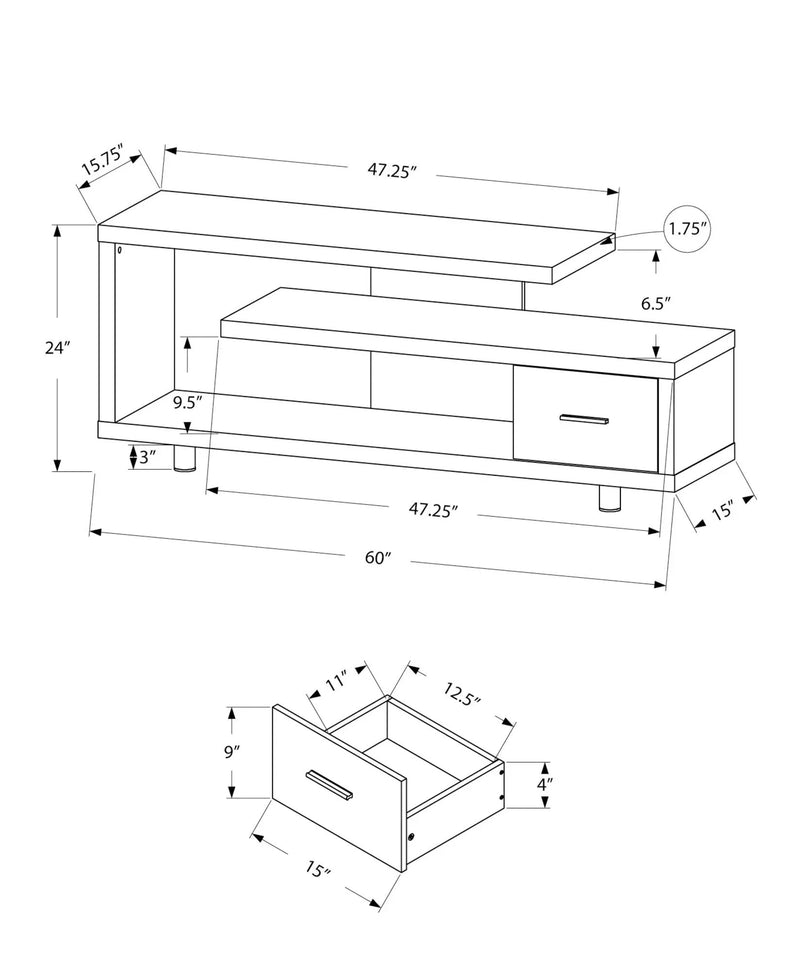 TV Stand, Console, Media Entertainment Center Storage Cabinet by HouseOfZazla