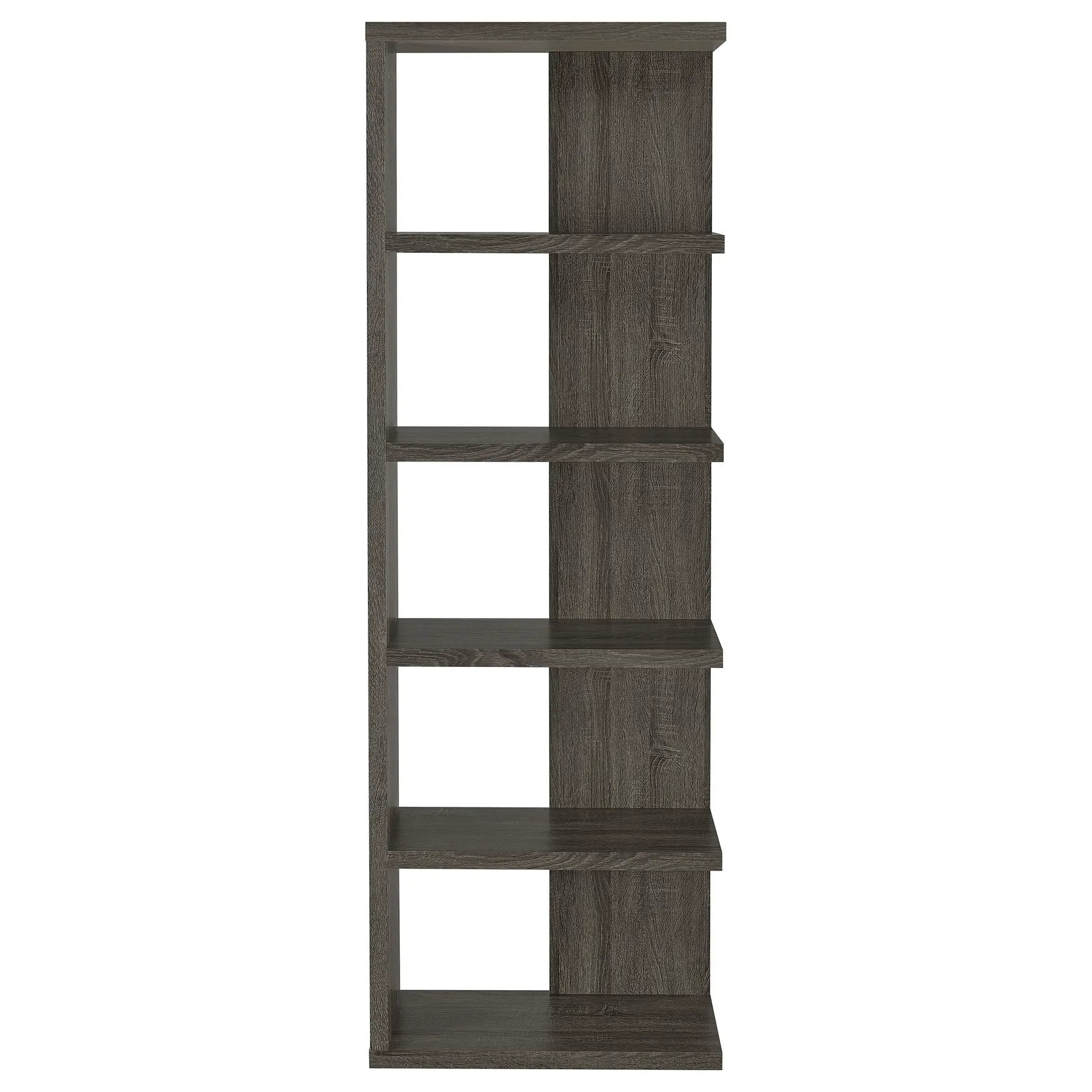 Harrison 71-inch 5-shelf Bookshelf Weathered Grey by Unique Piece Furniture