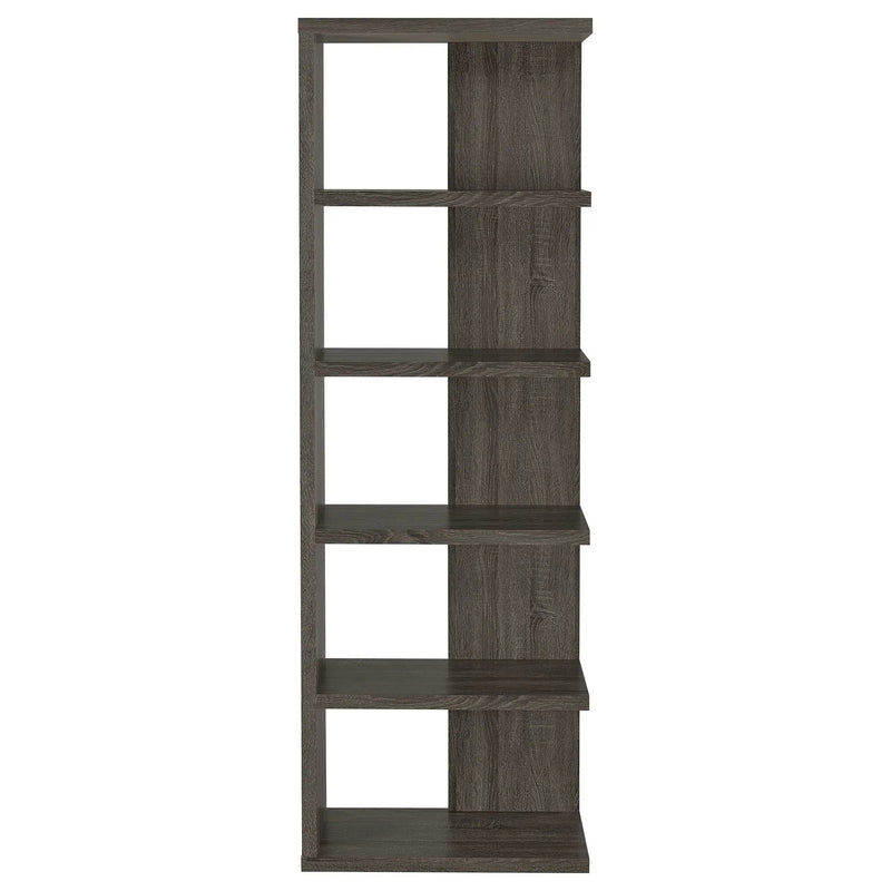 Harrison 71-inch 5-shelf Bookshelf Weathered Grey by Unique Piece Furniture
