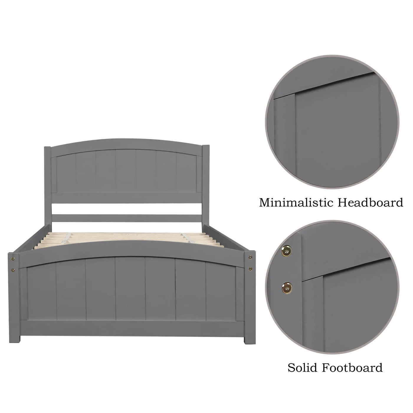 Platform Bed & Headboard, Footboard And Wood Slat Support by Unique Piece Furniture