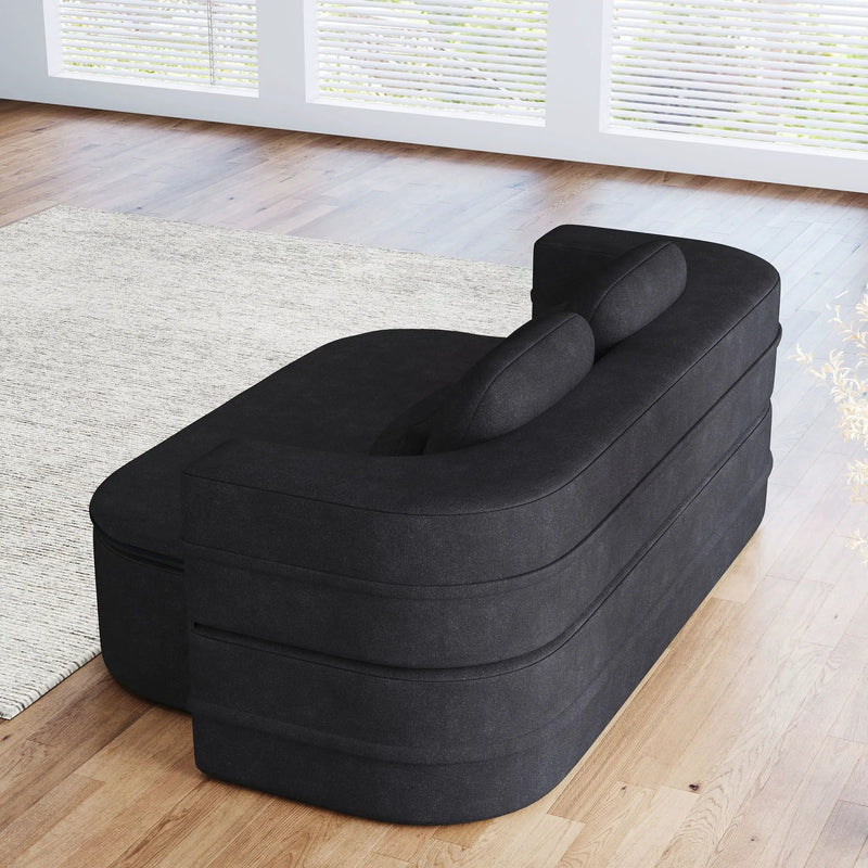 2 In 1 Foldable Sofa Bed With Multi Functional Blanket, Floor Lounge Sofa by HouseOfZazla