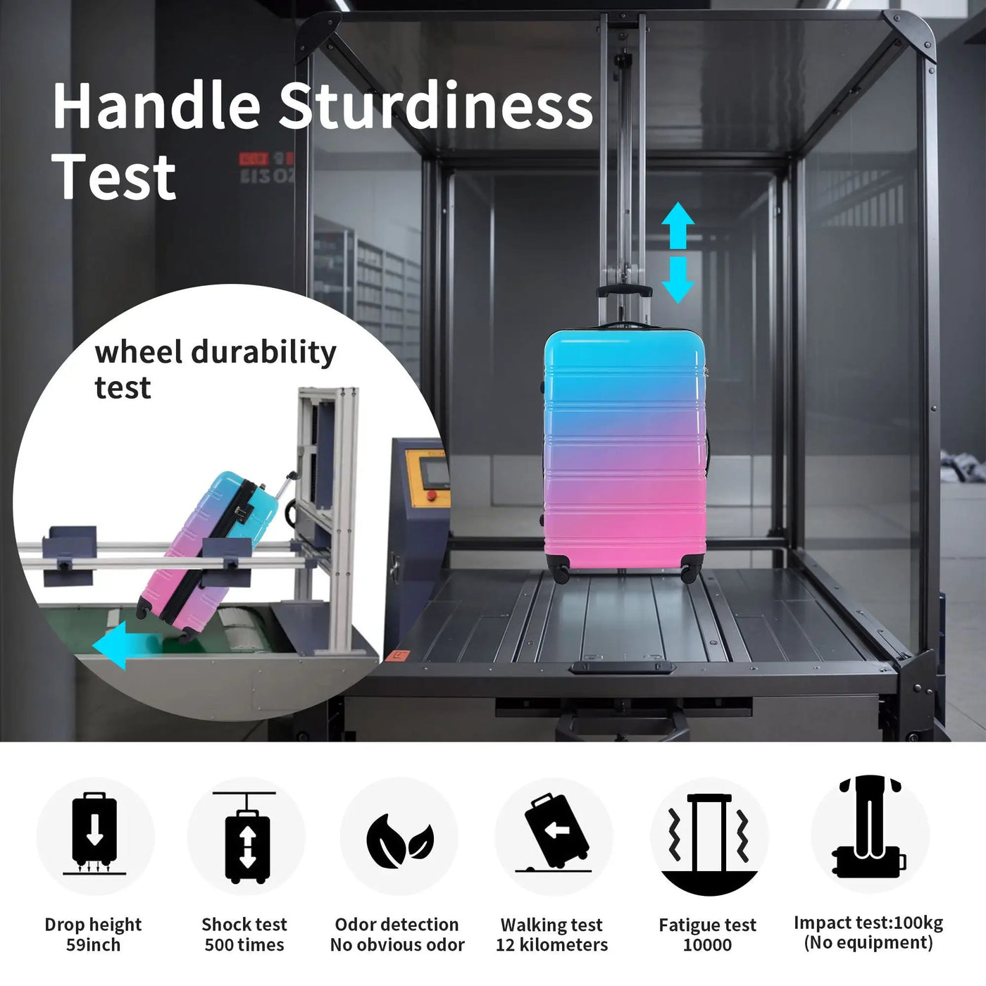 Hardshell Luggage Sets 3 Piece Gradient Color Expandable Suitcase With Spinner Wheels And Tsa Lock Lightweight 20" 24" 28" Available by HouseOfZazla
