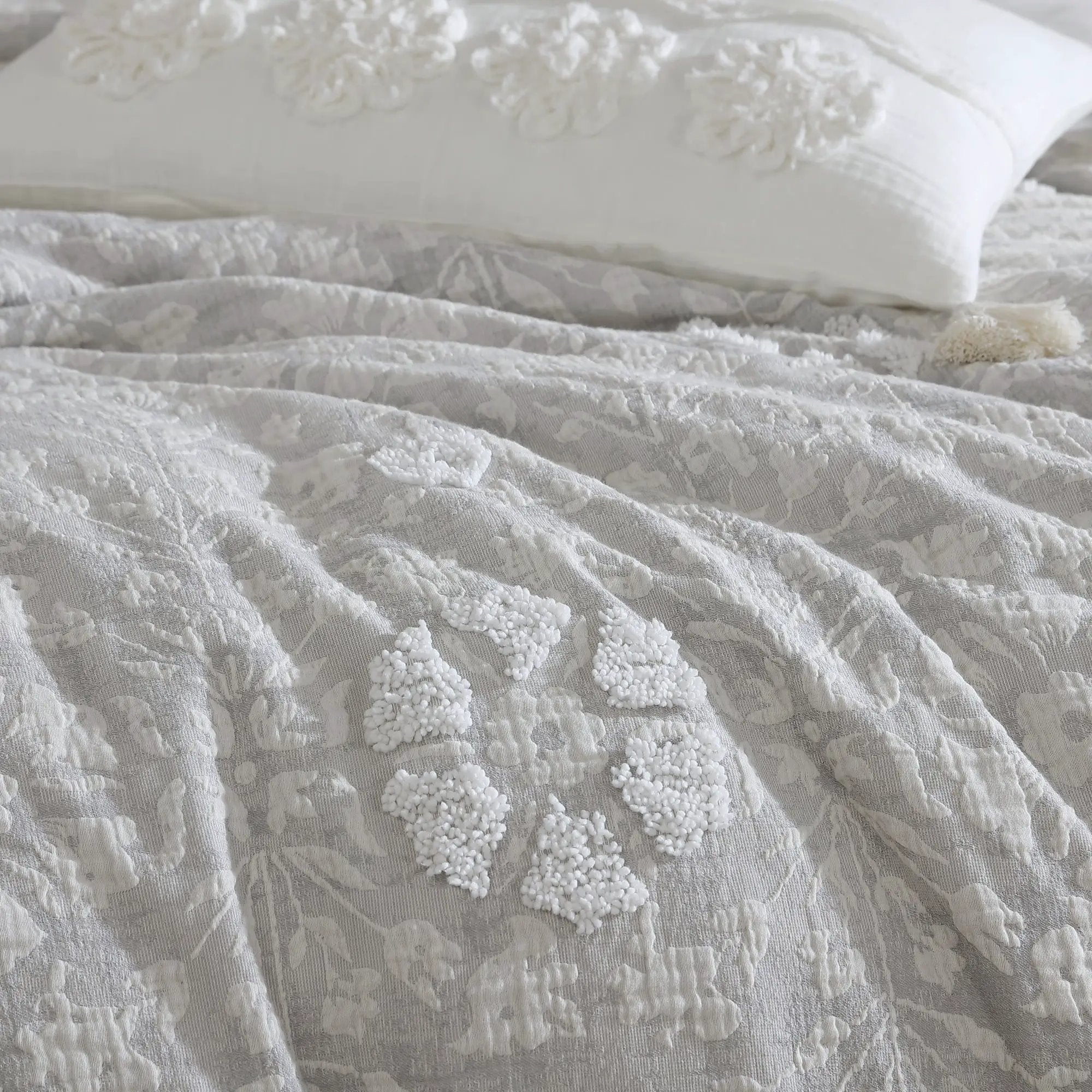 Tacey 5 Pc Textured Woven Jacquard Comforter Set by HouseOfZazla