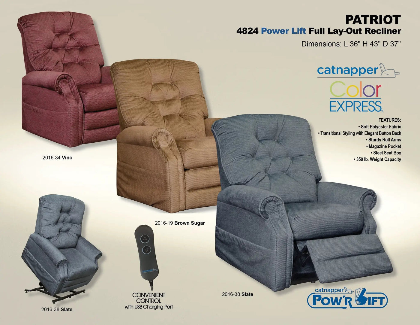 Patriot - Power Lift Recliner by Unique Piece Furniture