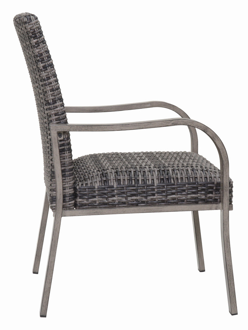 2PC Outdoor Dining Chair with Hand-Painted Frame and Water-Washed Cotton Seat by HouseOfZazla