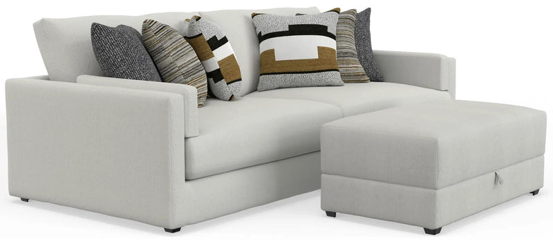 Trevor - Extra Deep Oversized Sofa With Included Storage Cocktail Ottoman by Unique Piece Furniture