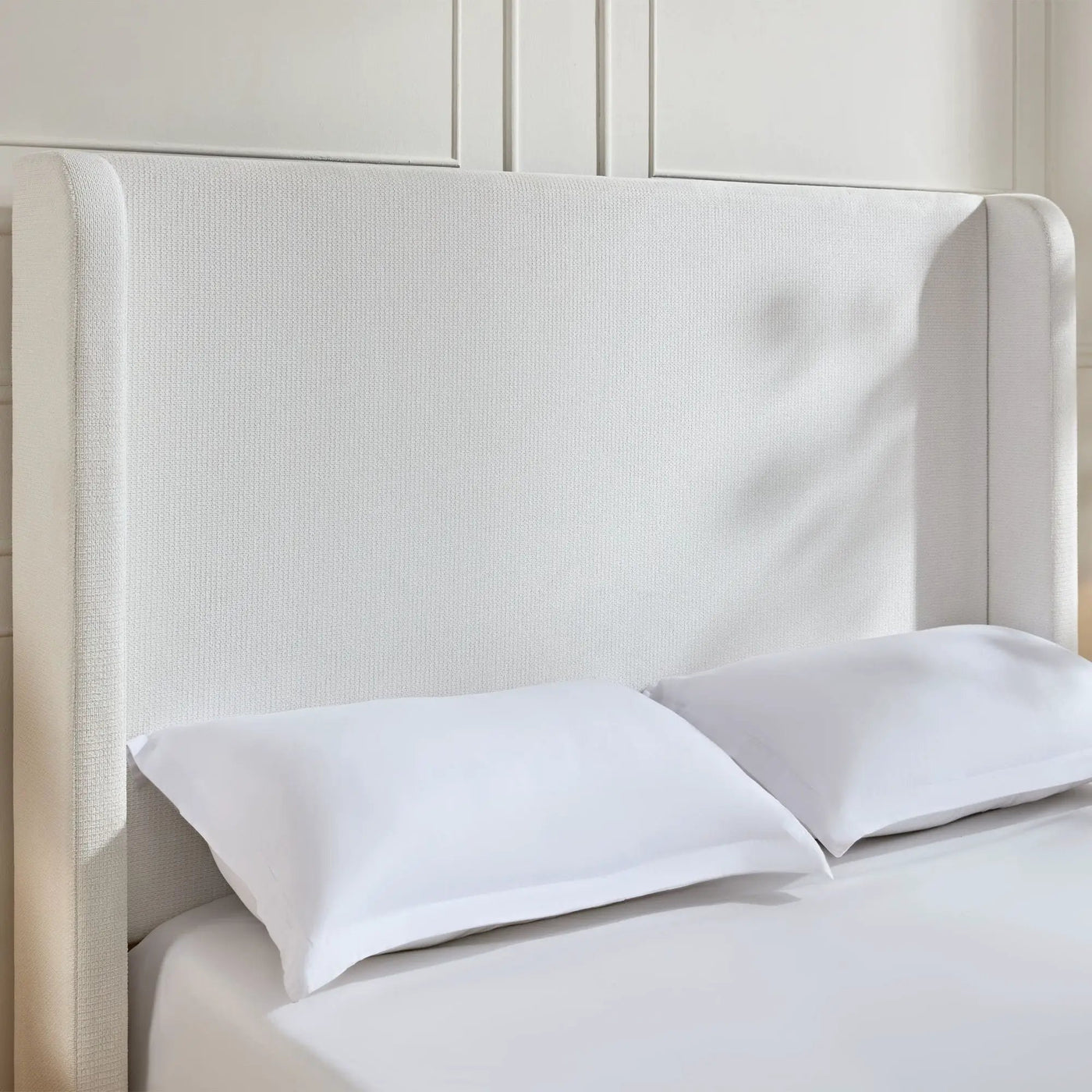 Harper - Tall Headboard Upholstered Bed / High Headboard / Elegant Simplicity / No Box Spring Needed by HouseOfZazla