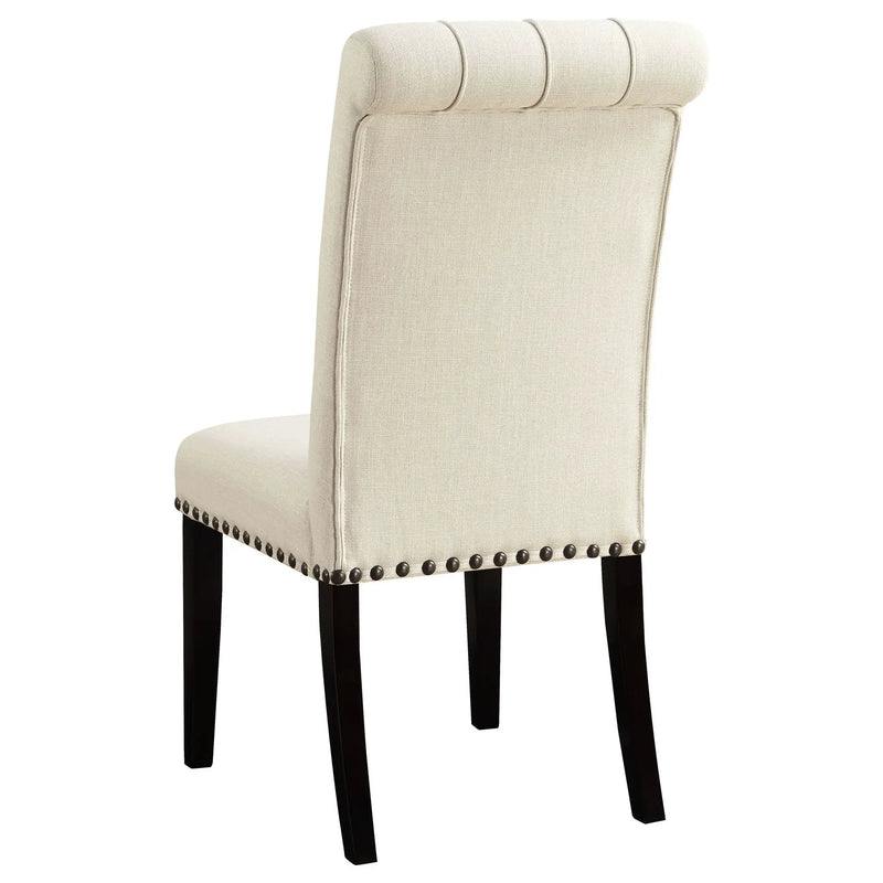Alana Fabric Upholstered Dining Side Chair Beige (Set of 2) by Unique Piece Furniture