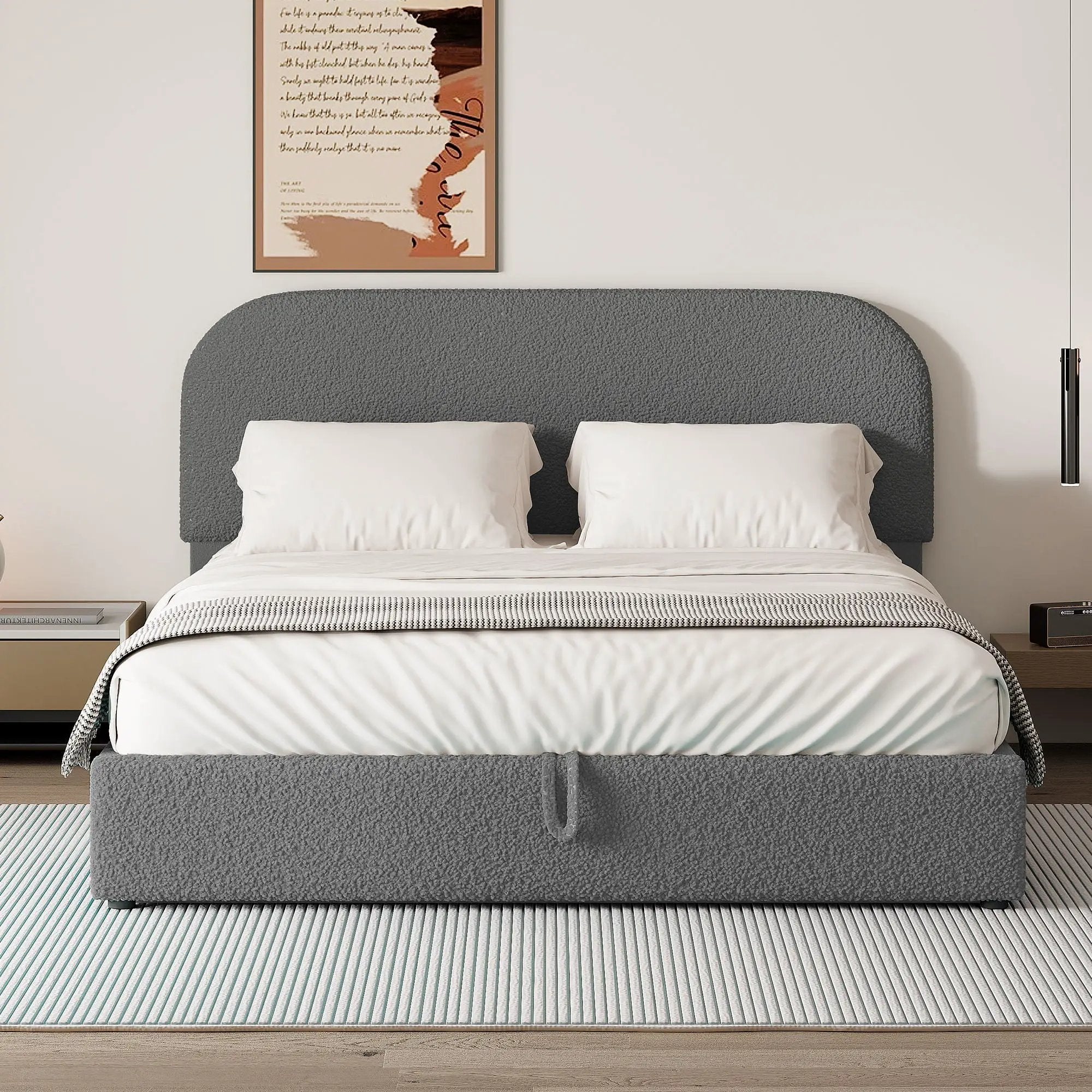 Upholstered Platform Bed With Hydraulic Storage System by HouseOfZazla