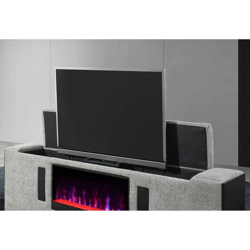 Isaiah - 5 Piece Bedroom Set With TV Lift-LED, Speakers And Fireplace by HouseOfZazla