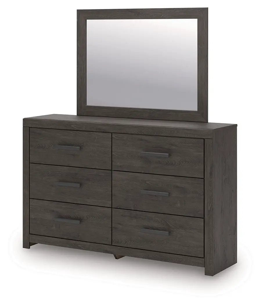 Prendonea - Dresser and Mirror - Charcoal by Unique Piece Furniture