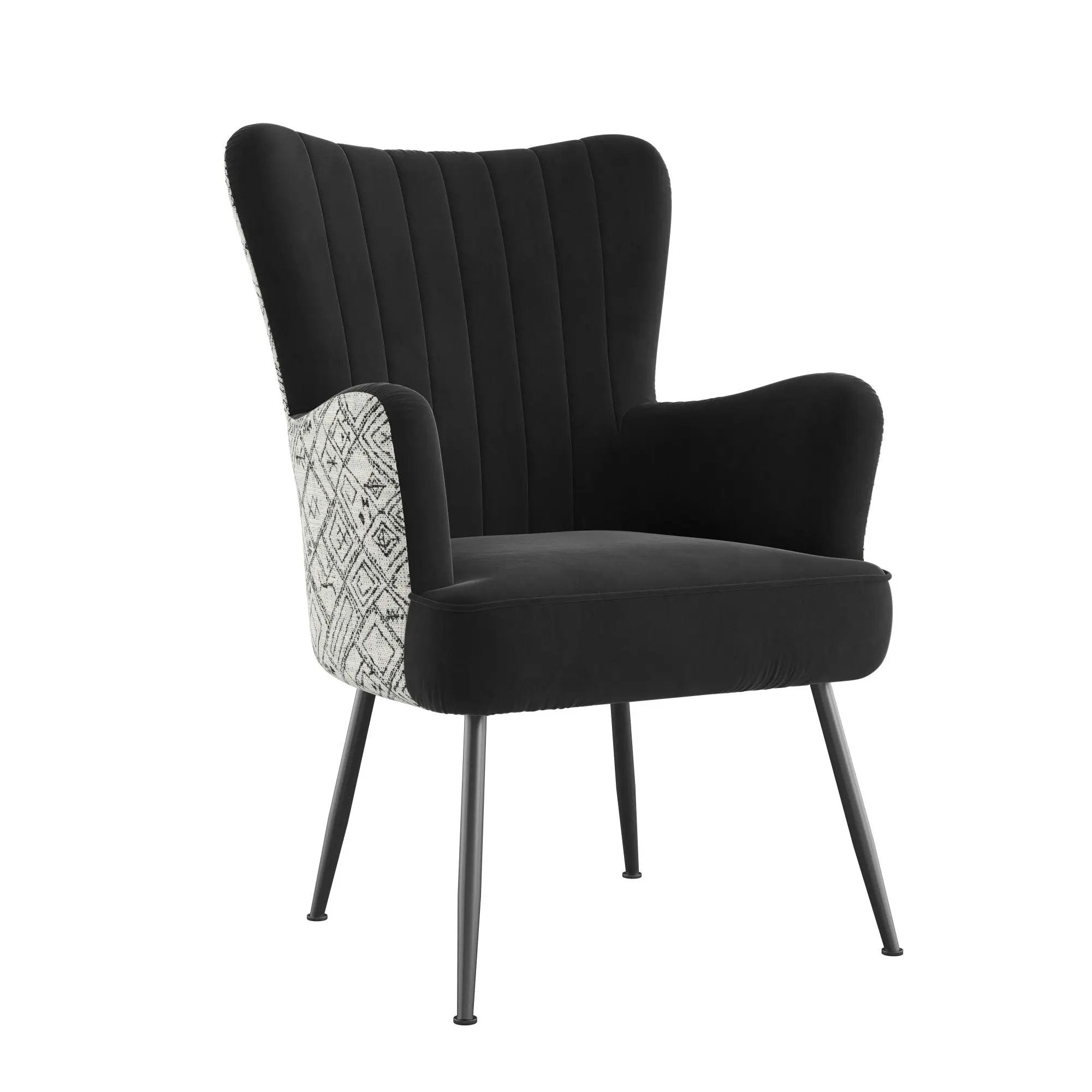 Accent Chair With Unique Print Fabric by HouseOfZazla
