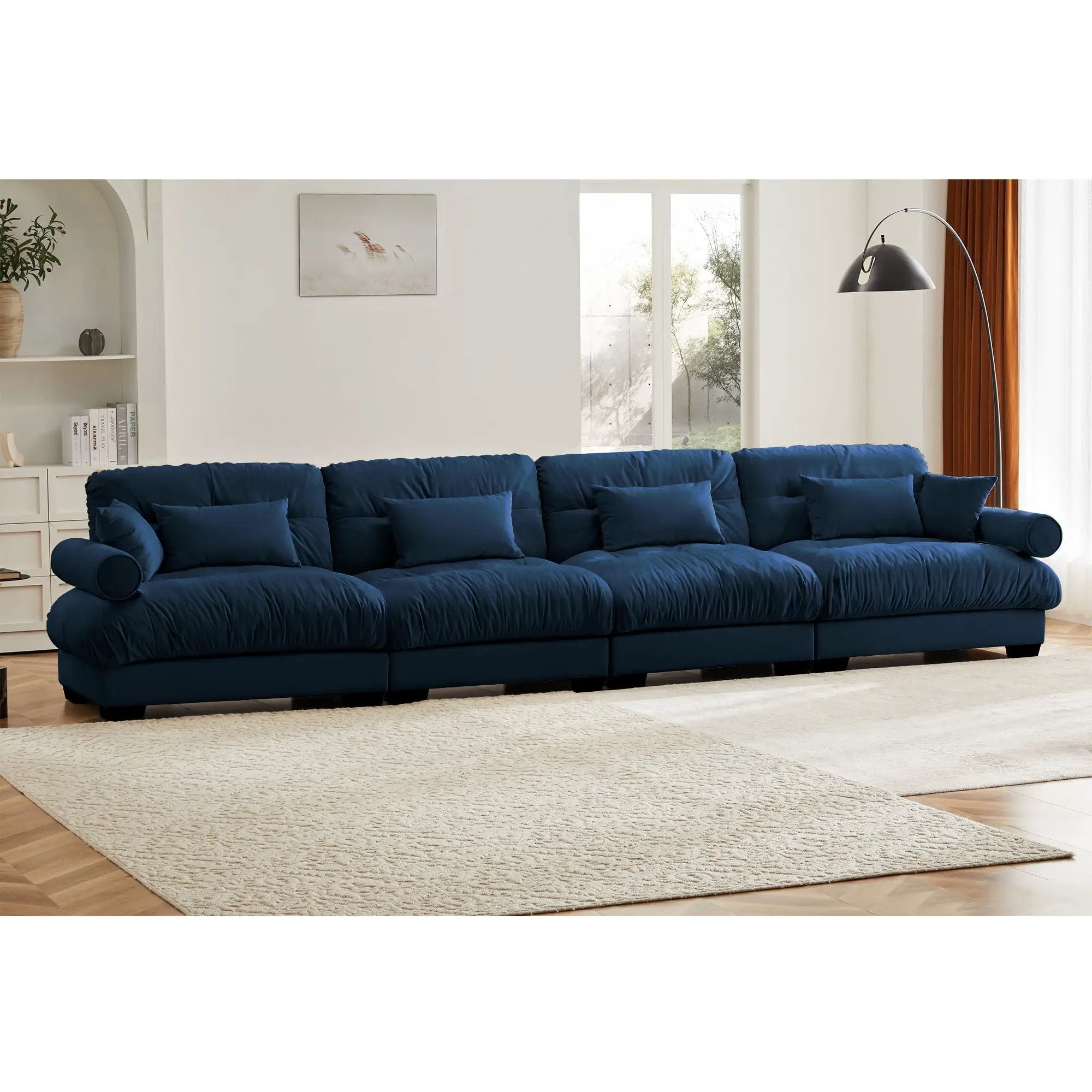 Super Comfort Oversized Modular Sectional Sofa, Deep Seat Convertible L Shaped Couch by Unique Piece Furniture