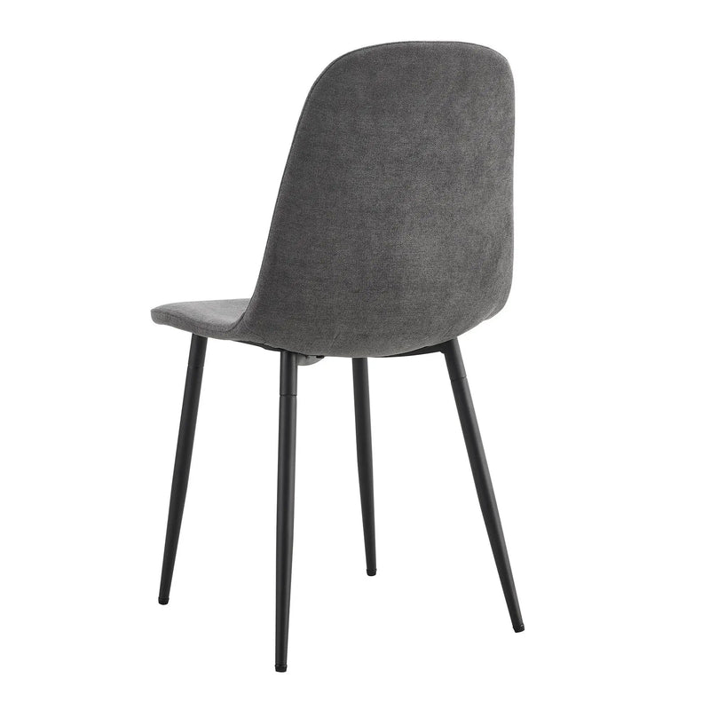 Modern Medieval Style Cushioned Side Chairs Set With Metal Legs For Kitchens by HouseOfZazla
