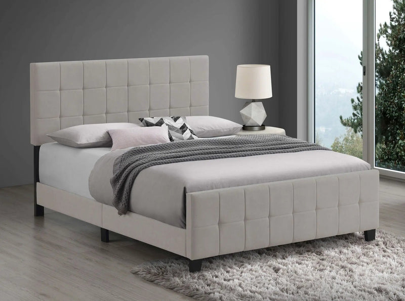 Fairfield Upholstered Eastern King Panel Bed Beige by Unique Piece Furniture