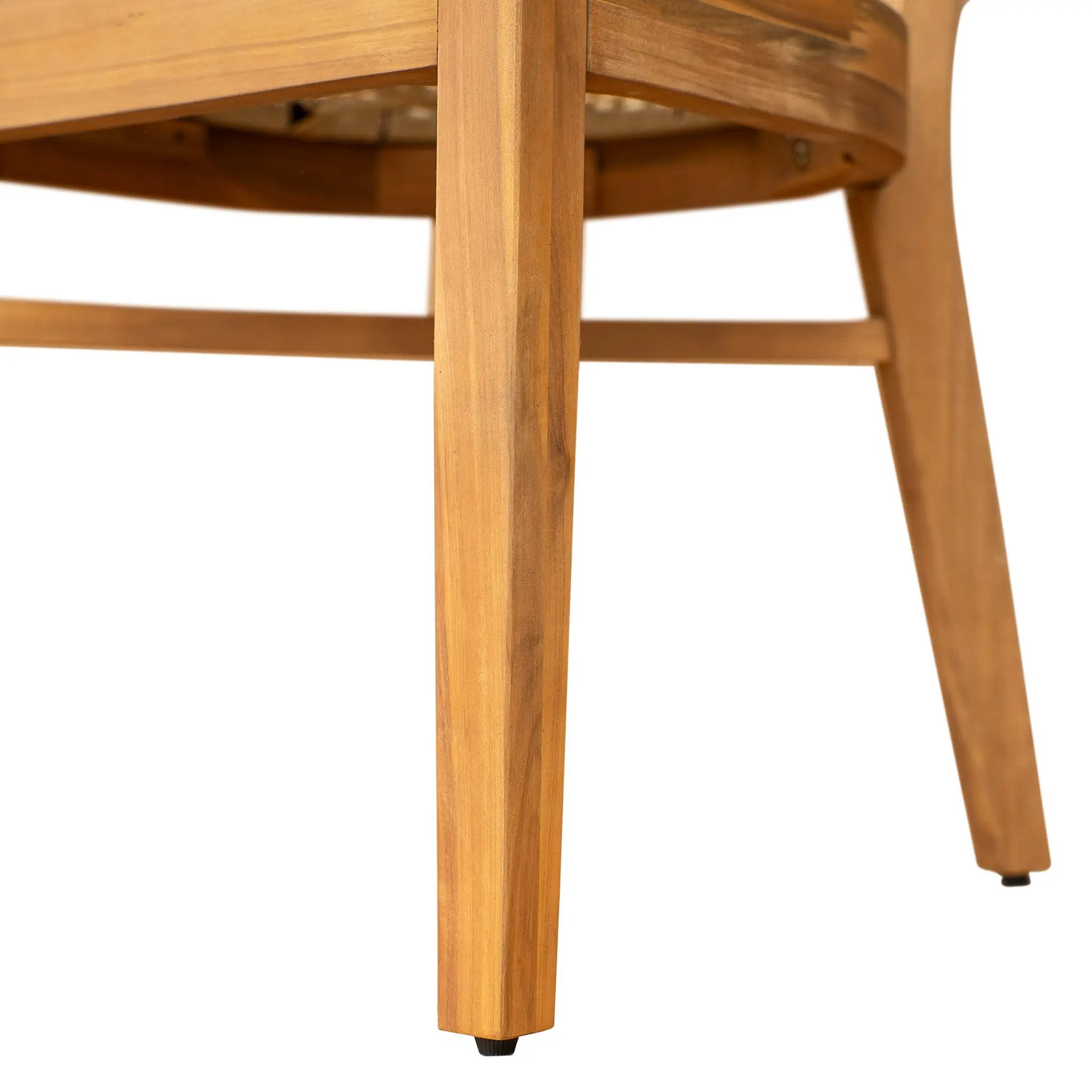 Netro Acacia Wood Dining Chair with Light Brown Wicker by HouseOfZazla