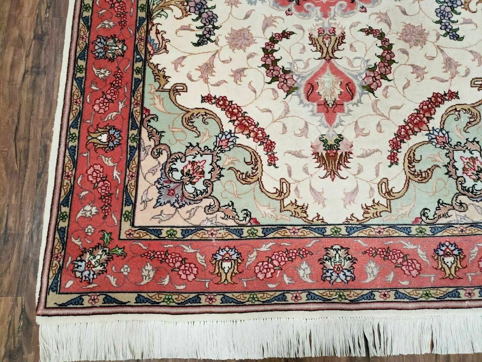 3' 4" X 5' Vintage Handmade Ultra Fine Floral Oriental Turkish Rug Carpet Wow by Jewel Rugs