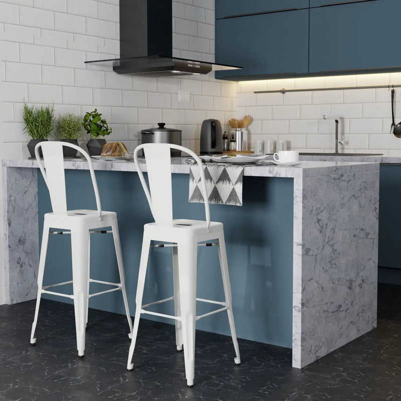 Fletcher - Handcrafted Metal Stool (Set of 2) by HouseOfZazla