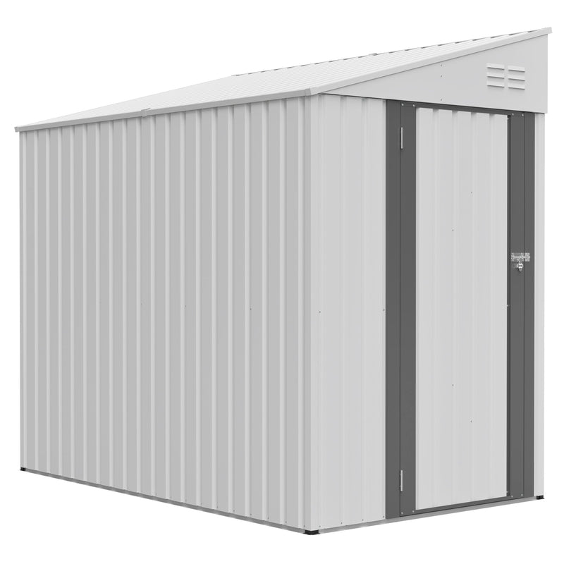 White 4' x 7' Lean-To Storage Shed by HouseOfZazla