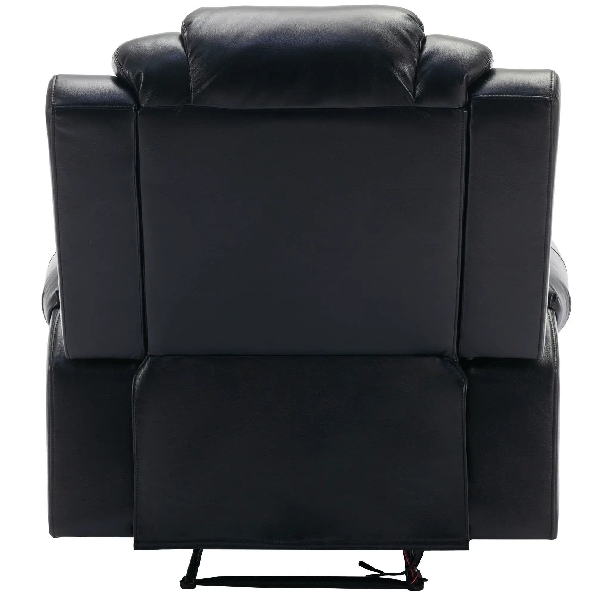 Home Theater Seating Manual Recliner Chair, Led Light Strip For Living Room - Black by HouseOfZazla