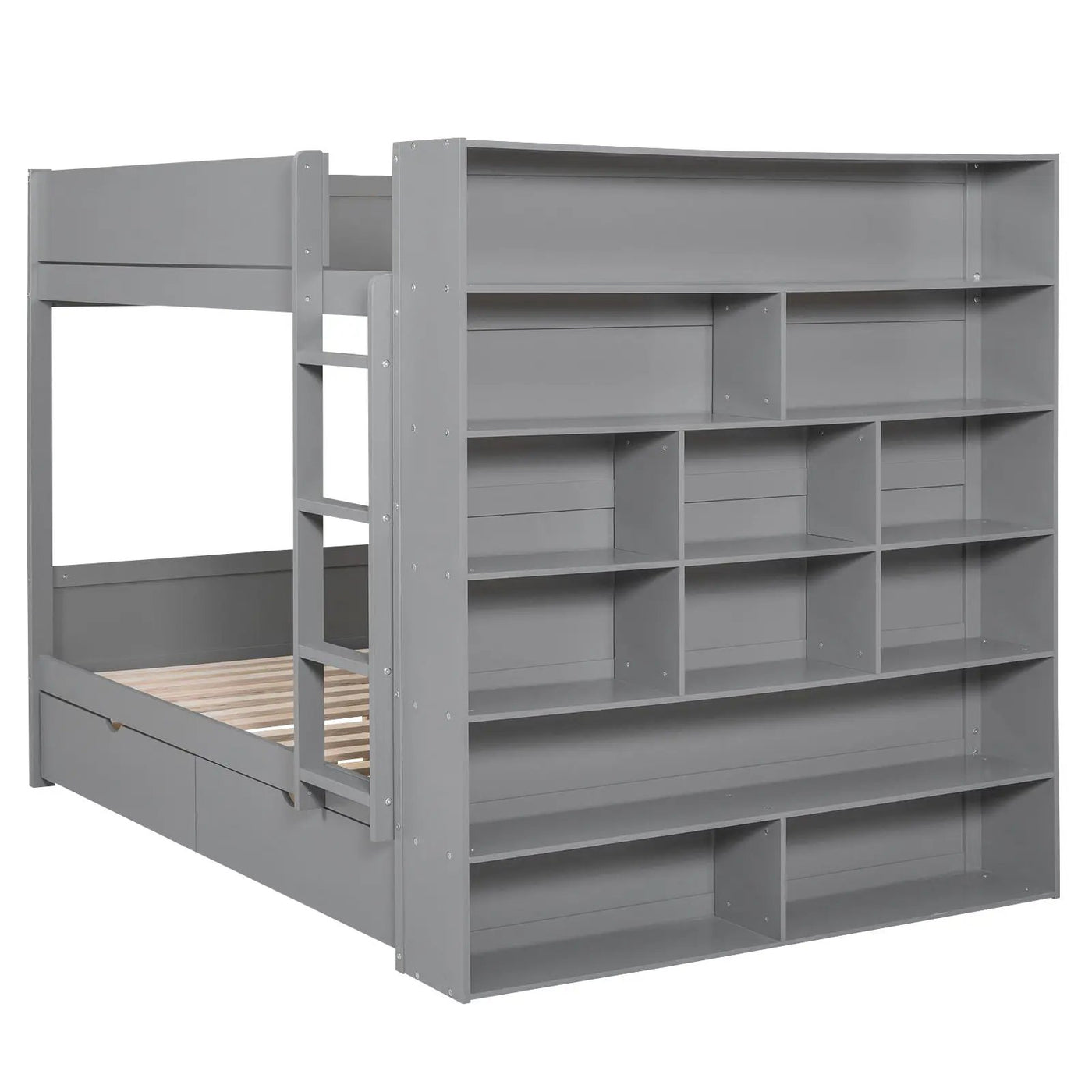Bunk Bed With 2 Drawers And Multi Layer Cabinet by Unique Piece Furniture