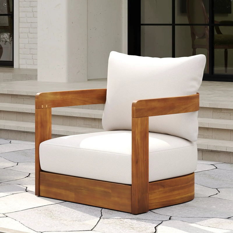 Premium Acacia Wood Outdoor Club Chair by HouseOfZazla