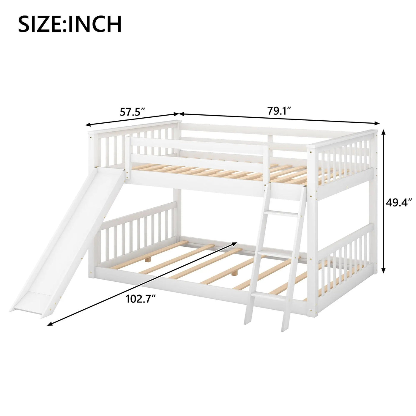 Bunk Bed & Convertible Slide And Ladder by Unique Piece Furniture