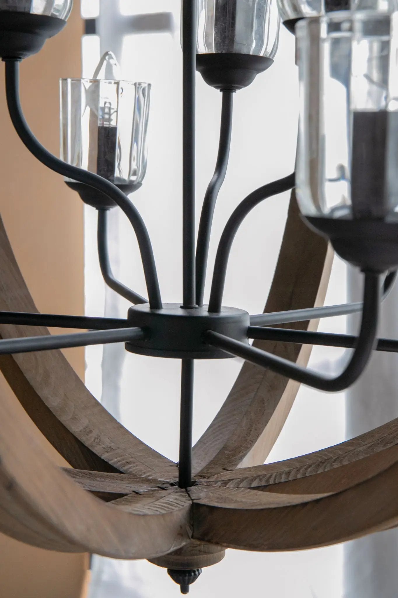 Chandelier, Hanging Light Fixture With Adjustable Chain For Kitchen, Bulb Not Included by HouseOfZazla