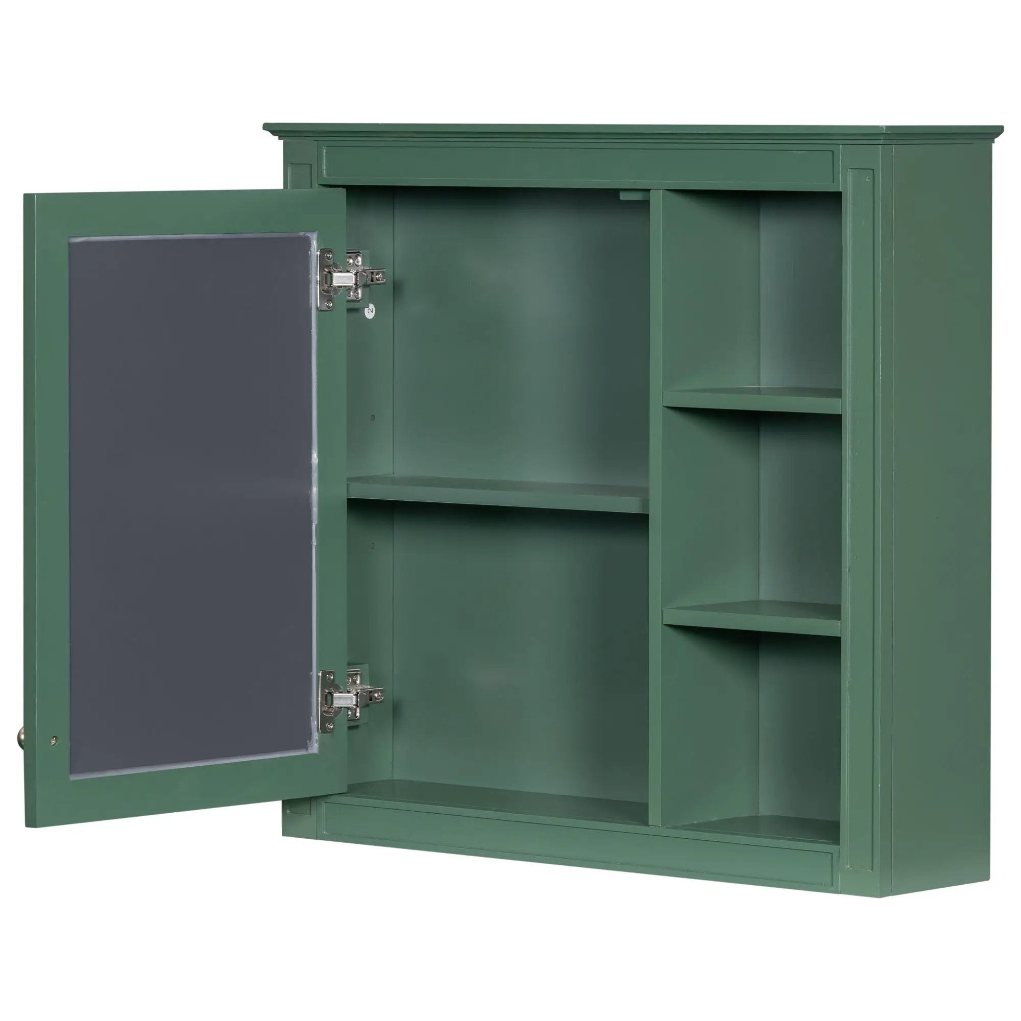 Wall Mounted Medicine Cabinet With Mirror And 3 Open Shelves by Unique Piece Furniture
