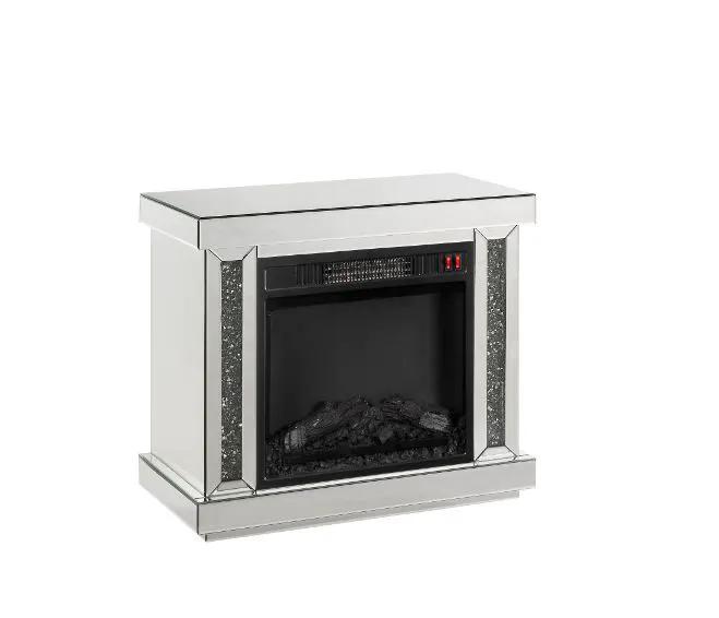 Noralie - Fireplace - Mirrored & Faux Diamonds by Unique Piece Furniture