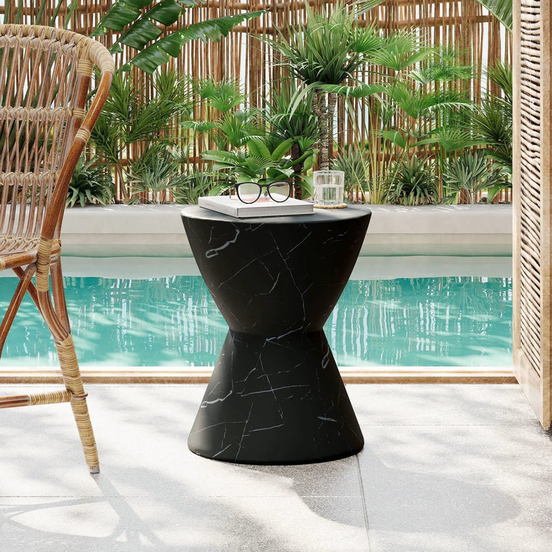 Outdoor Lightweight Concrete Side Table by HouseOfZazla