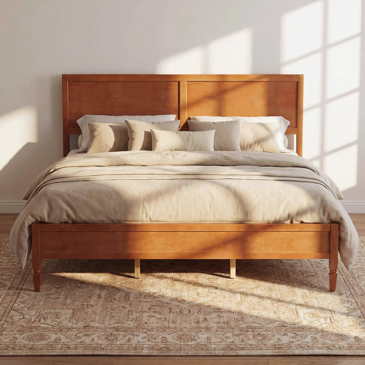 King Size Wood Platform Bed Frame by HouseOfZazla