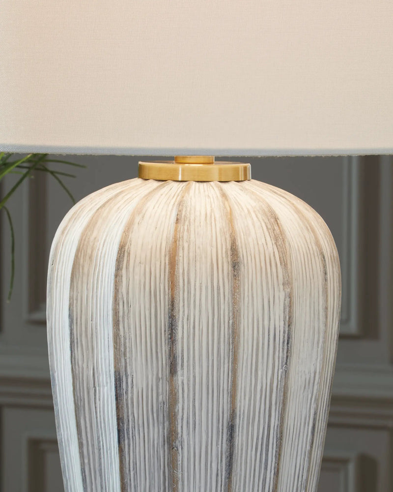 Lanwell - Poly Table Lamp - Antique Gray by Unique Piece Furniture