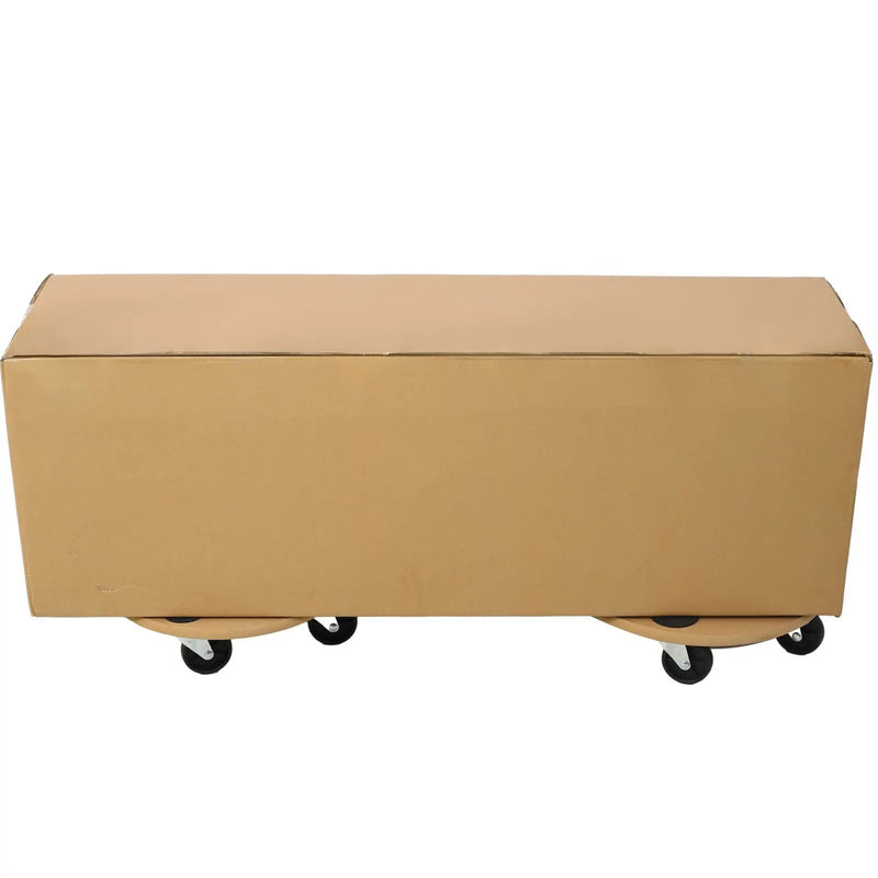 Furniture Moving Dolly, Heavy Duty Wood Rolling Mover With Wheels For Piano Couch Fridge Heavy Items, Securely Holds 500 Lbs (2 Piece Round Platform) - Natural by HouseOfZazla