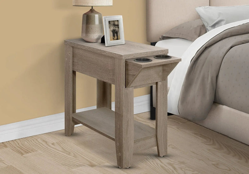 Accent Side Table, Storage, Lamp, Transitional Space-Saving Design by Unique Piece Furniture