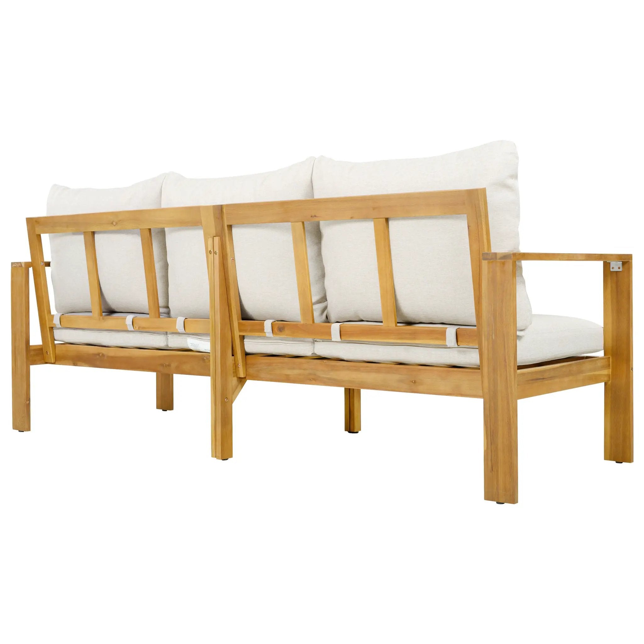 Outdoor 3pcs Acacia Sectional Patio Sofa Set by HouseOfZazla