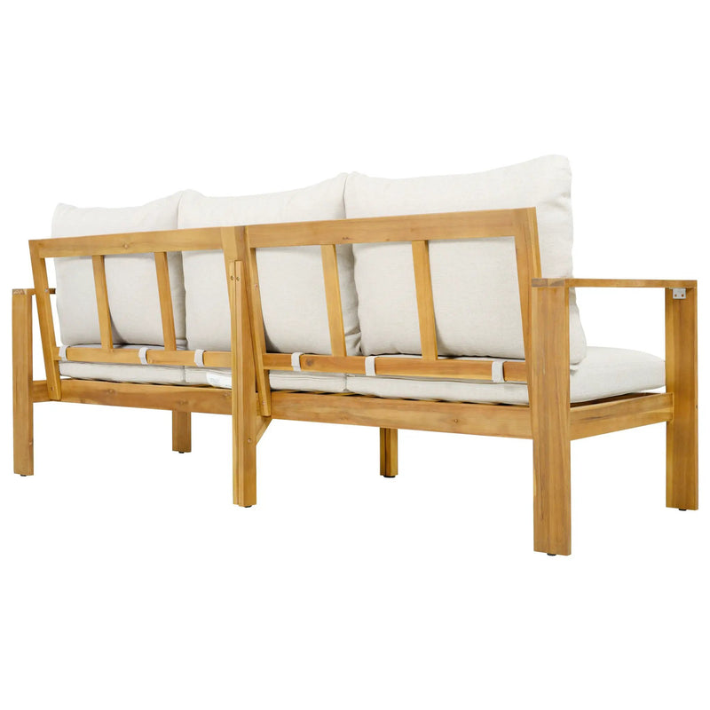 Outdoor 3pcs Acacia Sectional Patio Sofa Set by HouseOfZazla