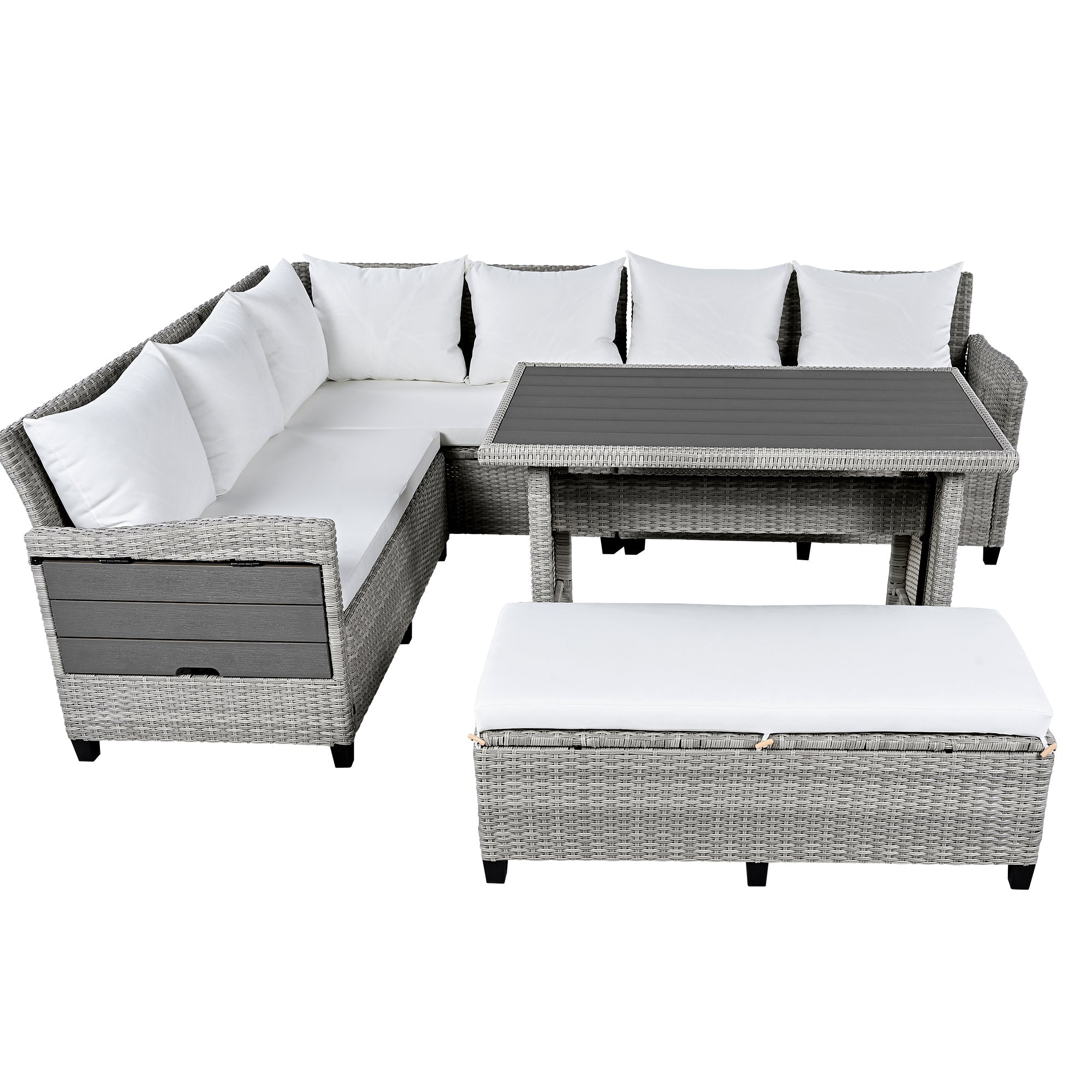 Tomax 5-Piece Outdoor Patio Rattan Sofa Set by HouseOfZazla