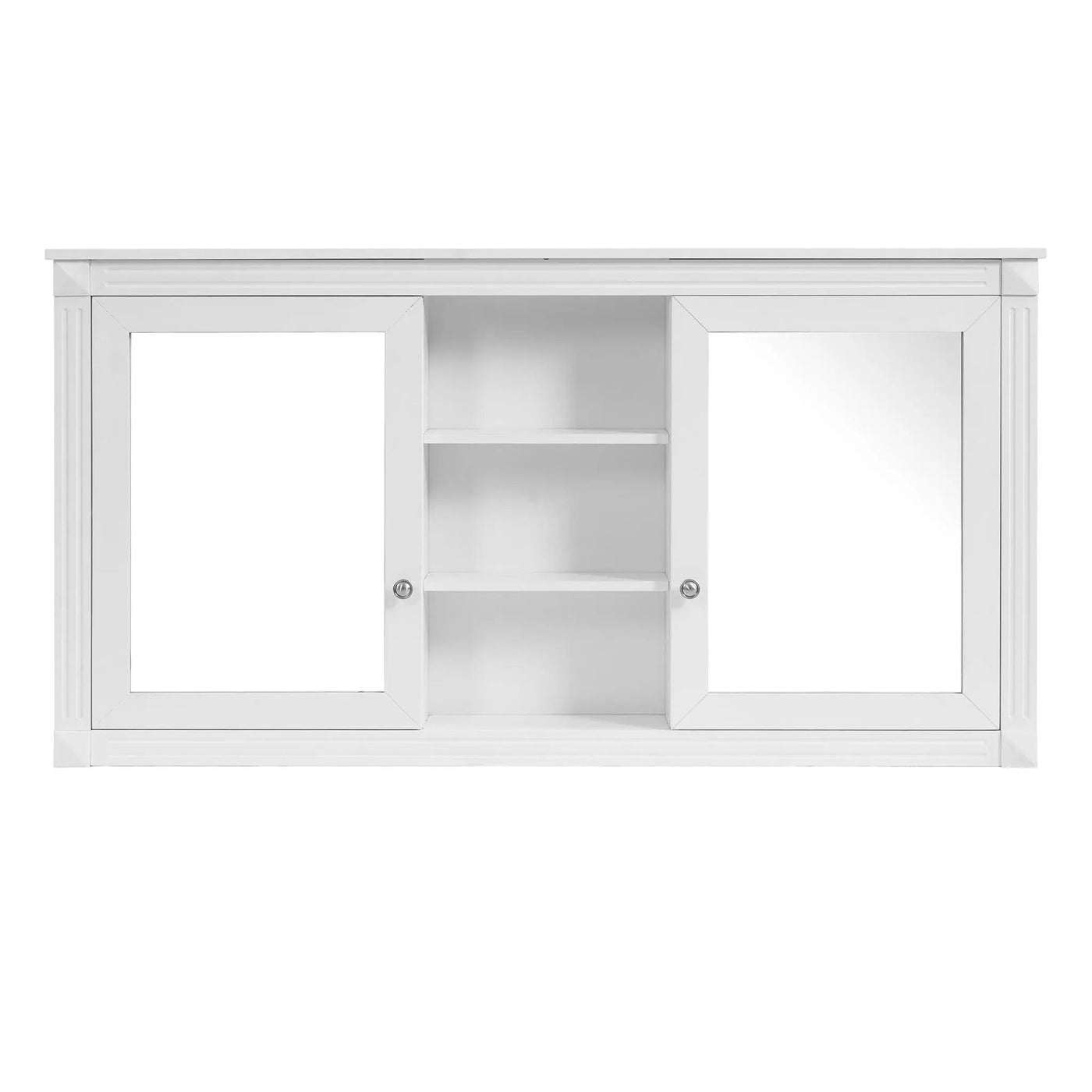 Modern Wall-Mount 2 In 1 Mirror Cabinet With Adjustable Shelves, Soft-Closing Hinges by HouseOfZazla