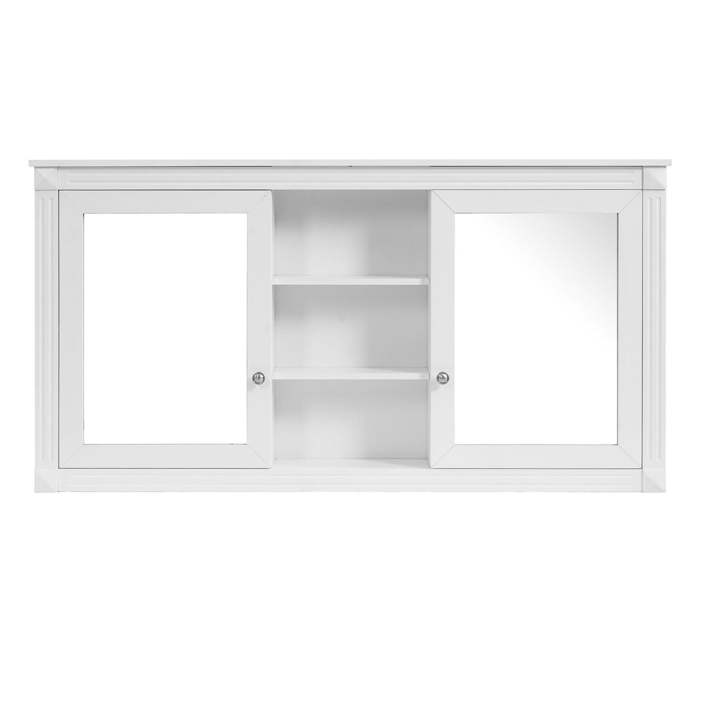 Modern Wall-Mount 2 In 1 Mirror Cabinet With Adjustable Shelves, Soft-Closing Hinges by Unique Piece Furniture
