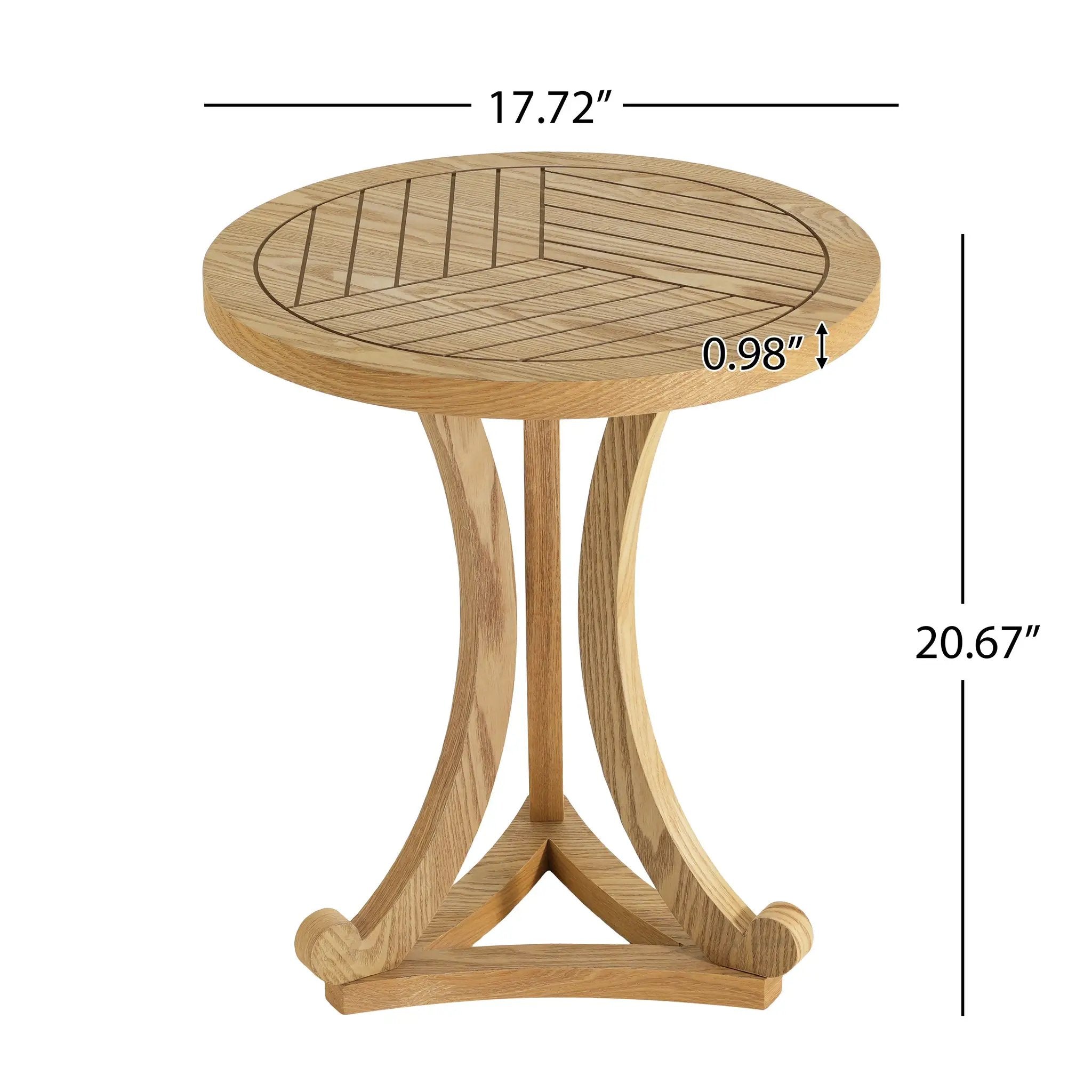 Natural Finish Round Wood Accent Table by HouseOfZazla