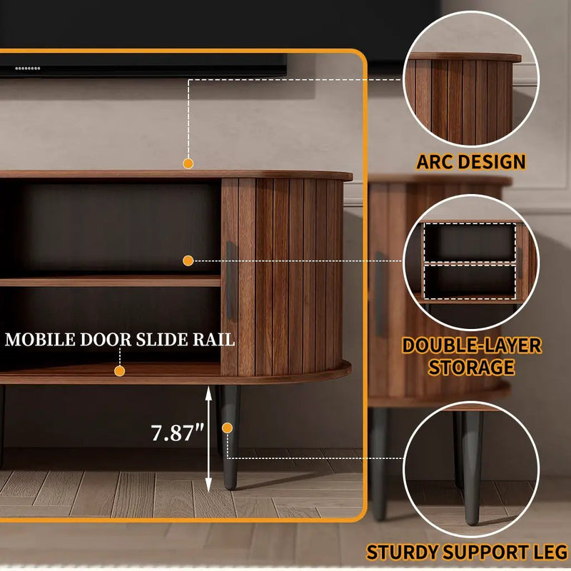 47" Modern TV Console Table with Storage Compartment by HouseOfZazla