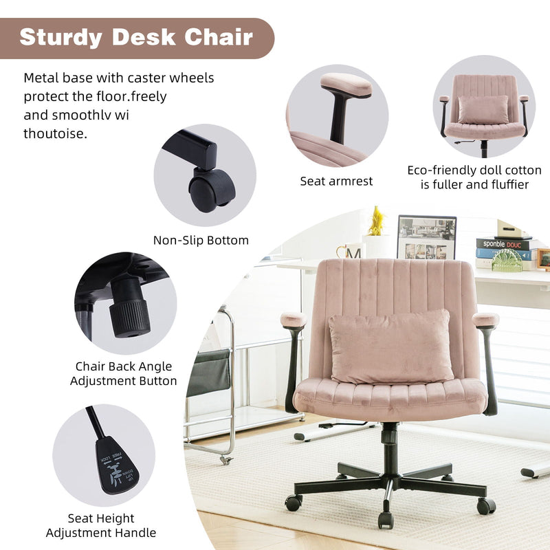 Criss Cross Armrest Office Chair With Wheels by HouseOfZazla