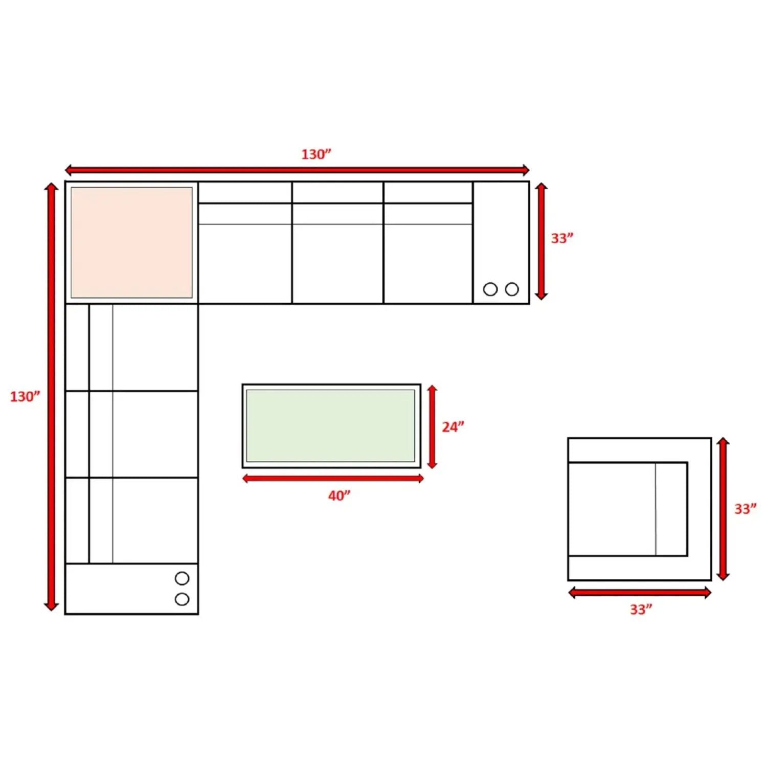 Modern Patio Rattan Sectional Set With Cushions by Unique Piece Furniture
