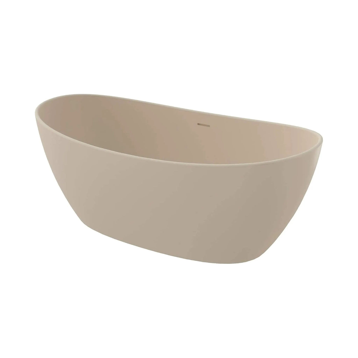 [65X33.5-Inch] Freestanding Modern Oval Stone Resin Soaking Tub With Overflow Drain (SAK39231) by SAKSBY WHOLESALE