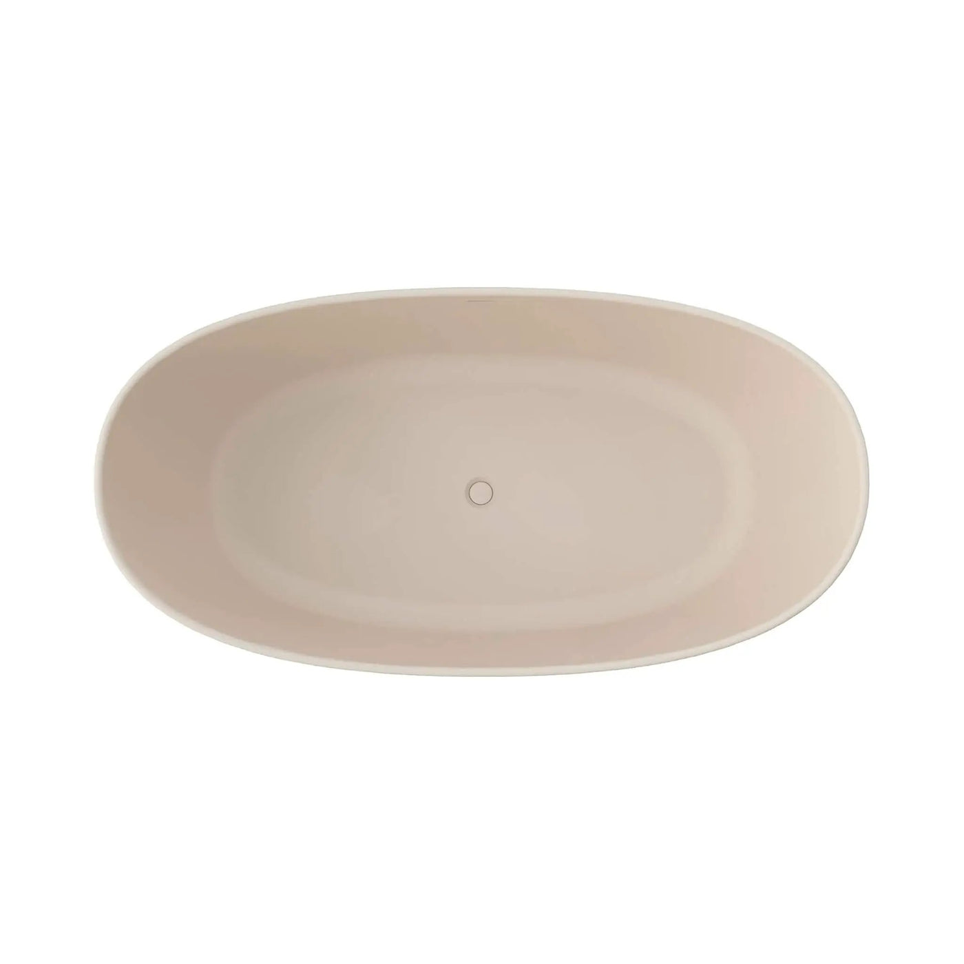 [65X33.5-Inch] Freestanding Modern Oval Stone Resin Soaking Tub With Overflow Drain (SAK39231) by SAKSBY WHOLESALE