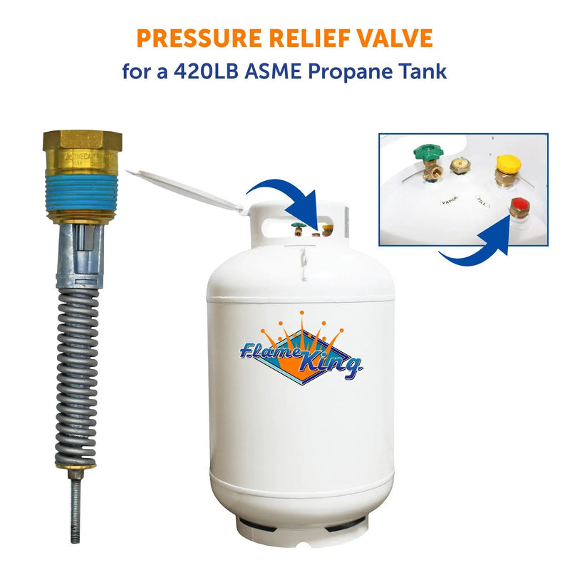 Pressure Relief Valve for 420LB ASME Propane Tank by Flame King Products