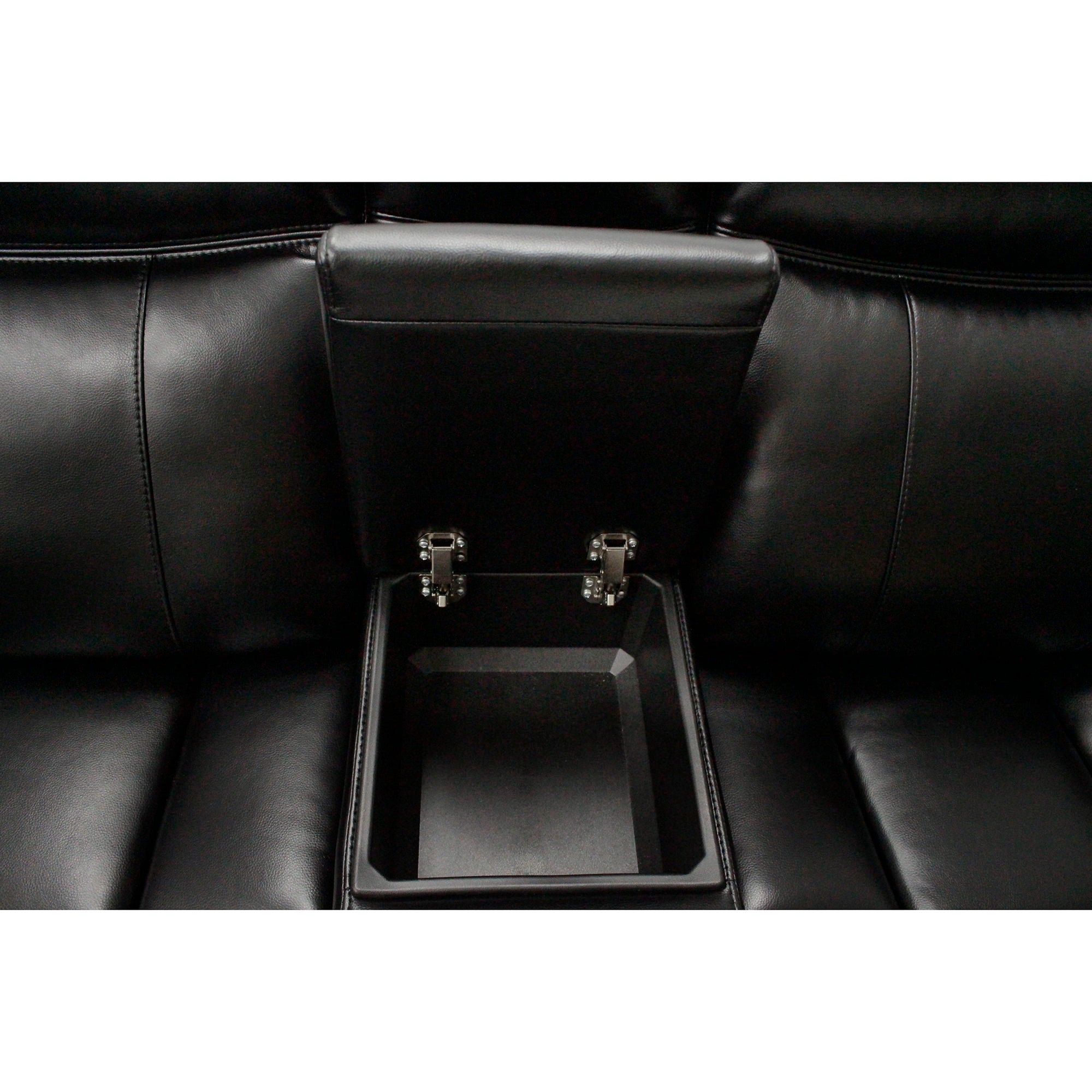Jupiter - Leather Sectional - Black by HouseOfZazla