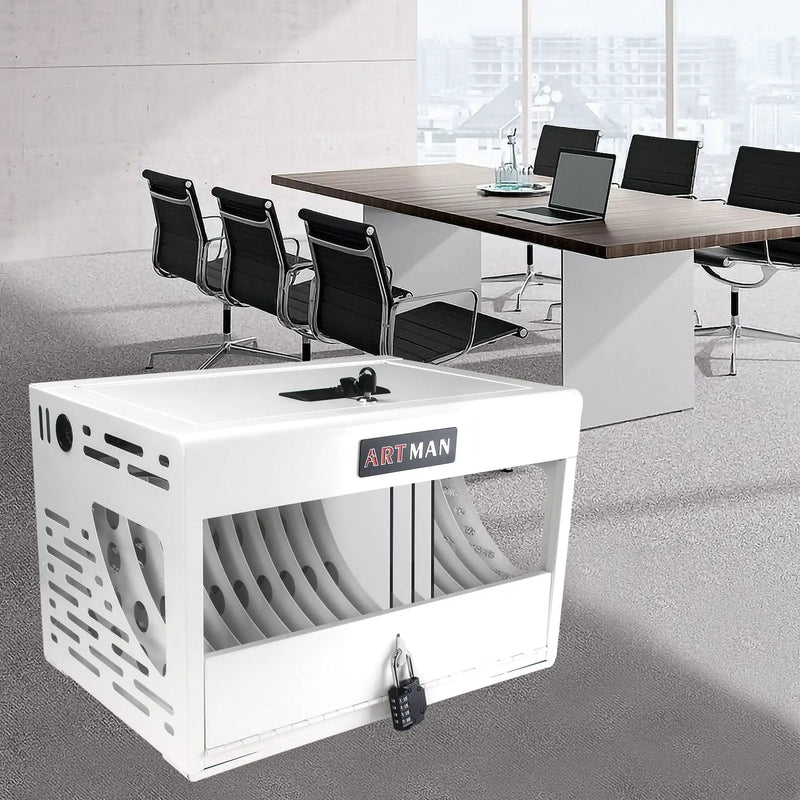 16 Bay Charging Cabinet For Laptop book, Locking Charging Station by HouseOfZazla